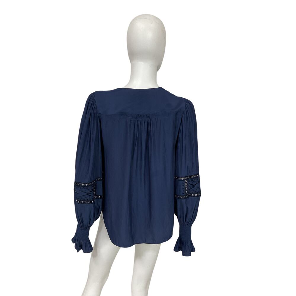 Ramy Brook Embellished Blue Noa Size XS Blouse - Picture 3 of 4